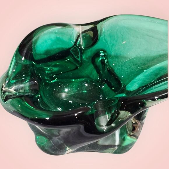 Vintage Czech Harrachov Glassworks Art Glass Bowl Circa 1958 Hand Made MCM - Picture 11 of 15